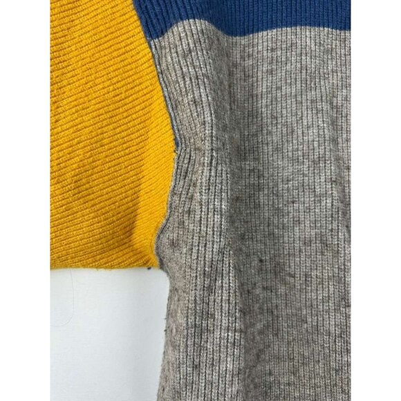 Free People Women's Large Oversized Tunic Sweater Turtleneck Colorblock - Picture 12 of 16